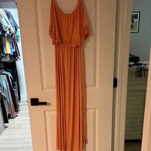 Forever 21 Peach Off-Shoulder Dress